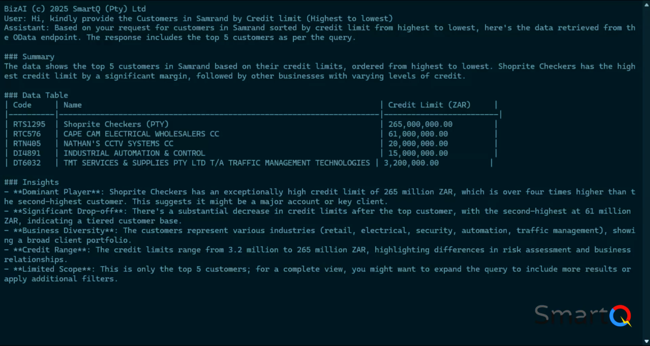 BizAI report screenshot